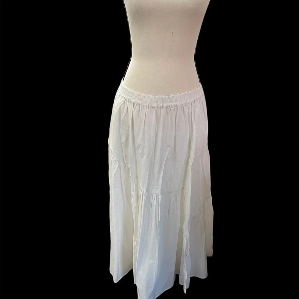 Free People All About Tiers Skirt Medium White Maxi NEW NWT - Picture 4 of 11